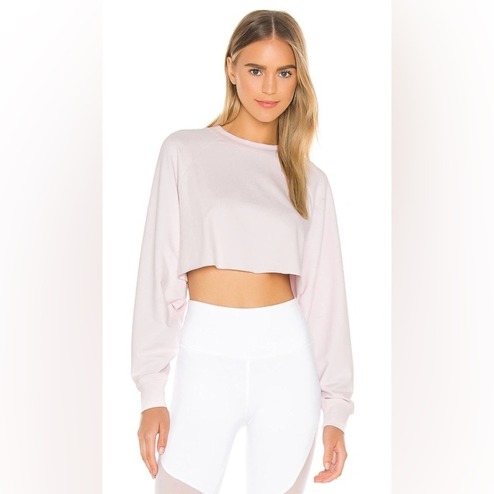 Alo double take pull over in soft pink